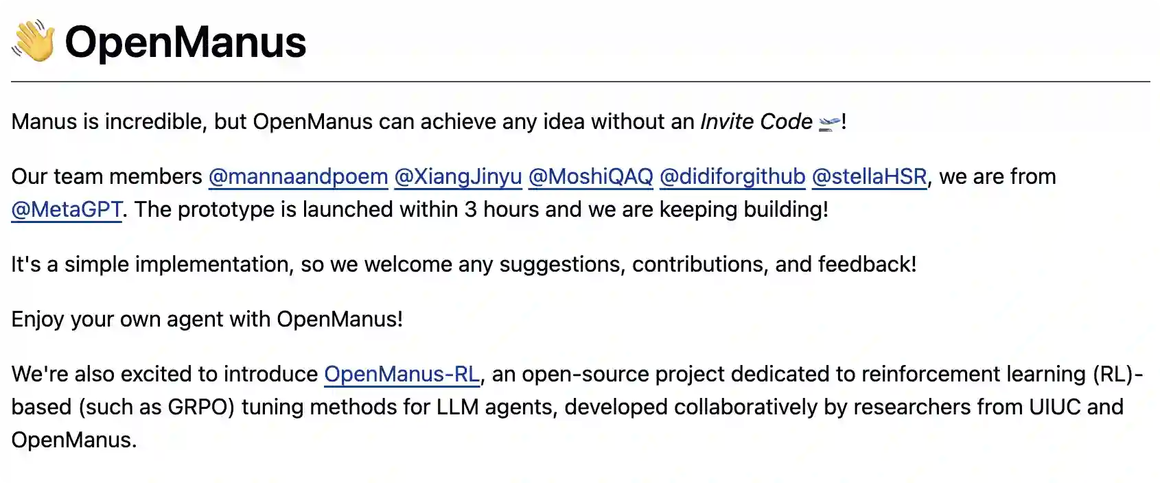 OpenManus GitHub Repository